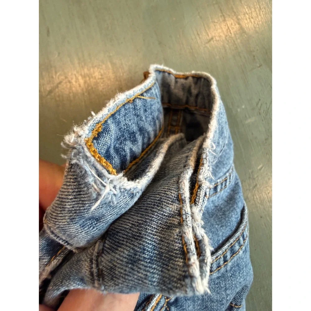 VTG Polo Jeans Co Ralph Lauren Cropped Saturday Jean Light Wash Blue Denim Sz 6